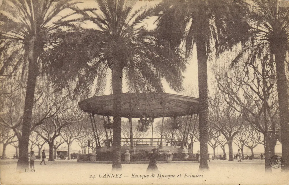 CANNES — Musikkiosk und Palmen — L.O. n°24 - Vorderseite