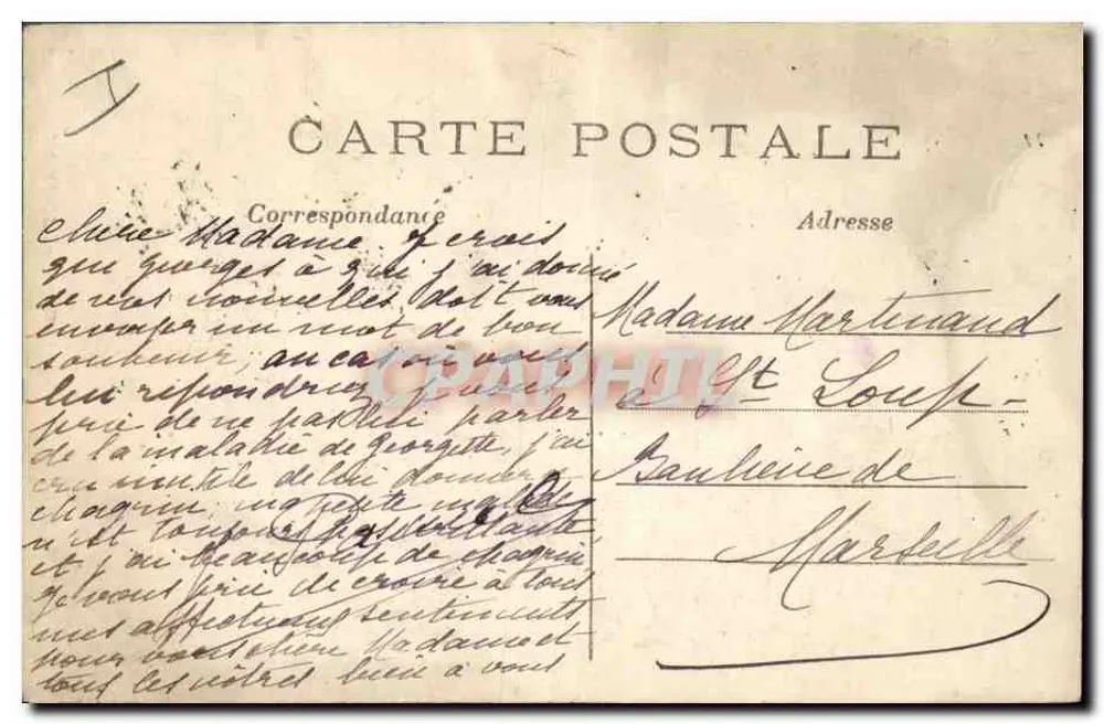 Herr Poincarré und General Joffre — Marseille, Verlag unbekannt, Seriennummer nicht sichtbar - Rückseite