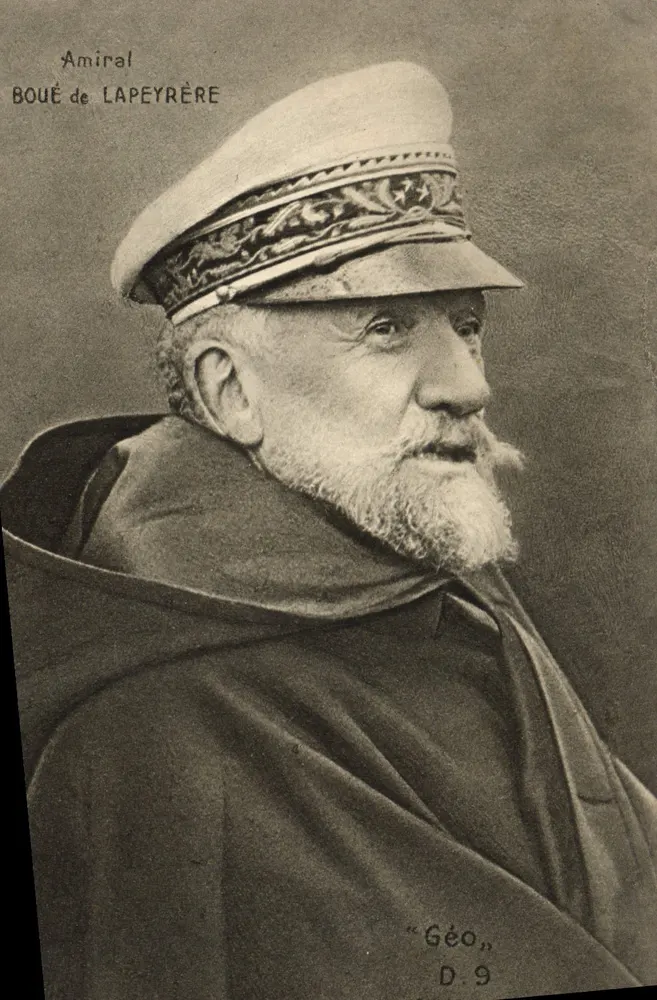 Amiral Boué de Lapeyrère — retrato em uniforme — editor Géo, série D.9 - Frente