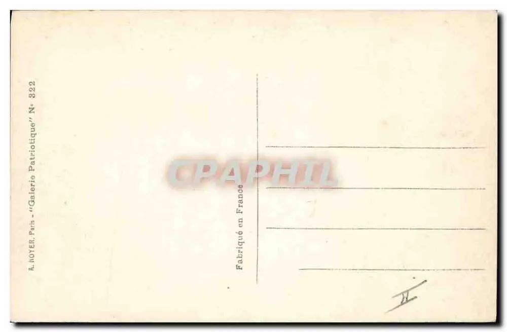 O Geral Gouraud ferido — D'après l'illustration — R. HOYER, Paris, N° 322 - Verso