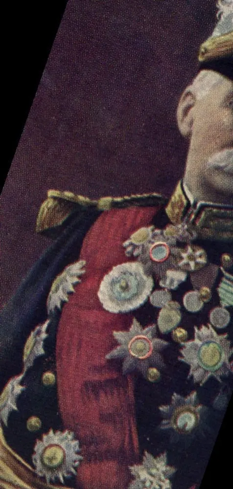 Portrait d'un officier — buste en uniforme orné de décorations — éditeur : Petit Journal - Frente