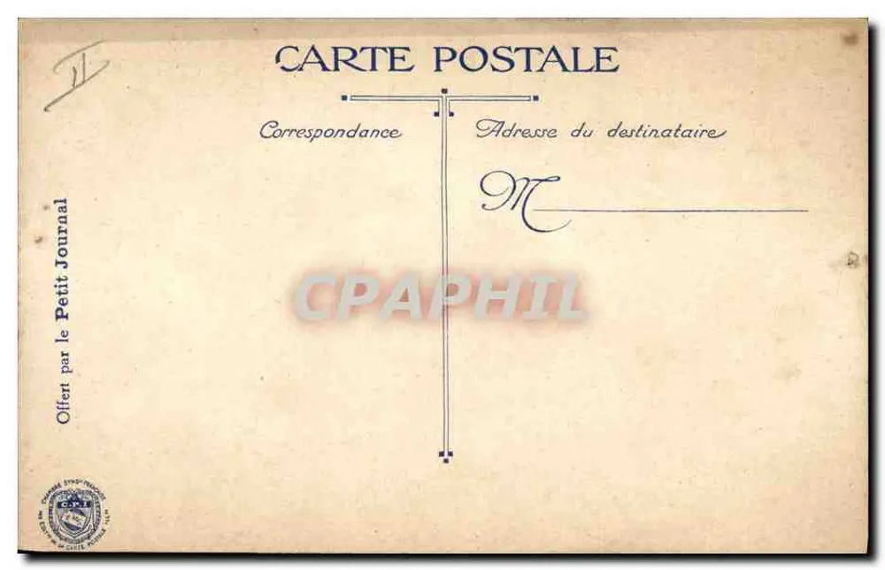 Portrait d'un officier — buste en uniforme orné de décorations — éditeur : Petit Journal - Verso