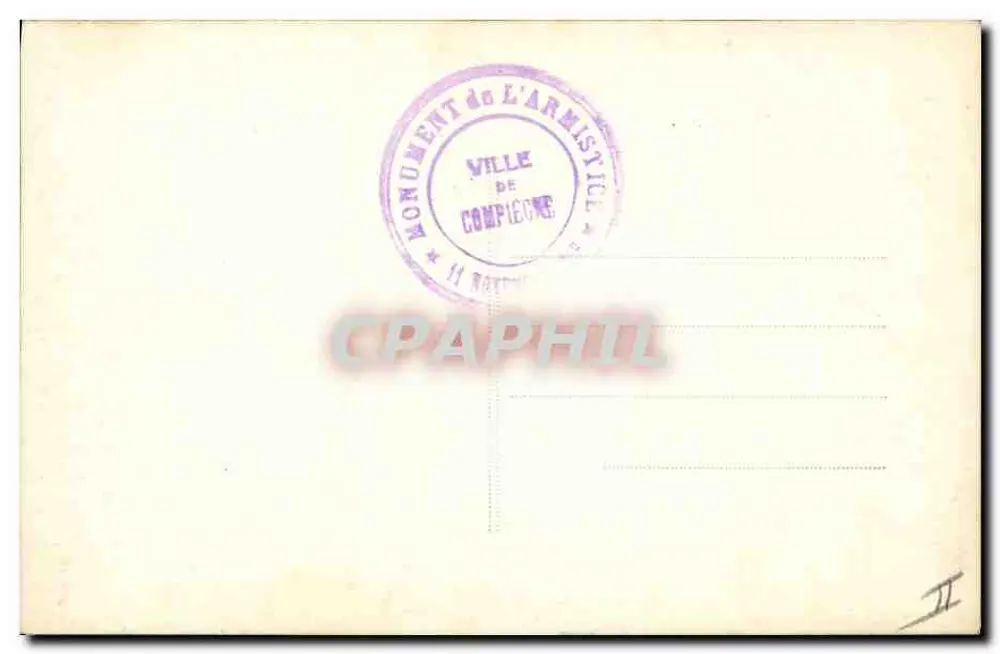Maréchal Foch e delegação militar — partida para Paris no dia 11 de novembro de 1918 — cliché Pupier - Verso