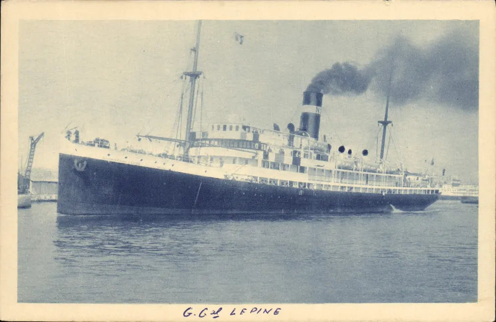 O vapor G.C. LEPINE — porto — editor Souvenir-General-Lepine, série A - Frente