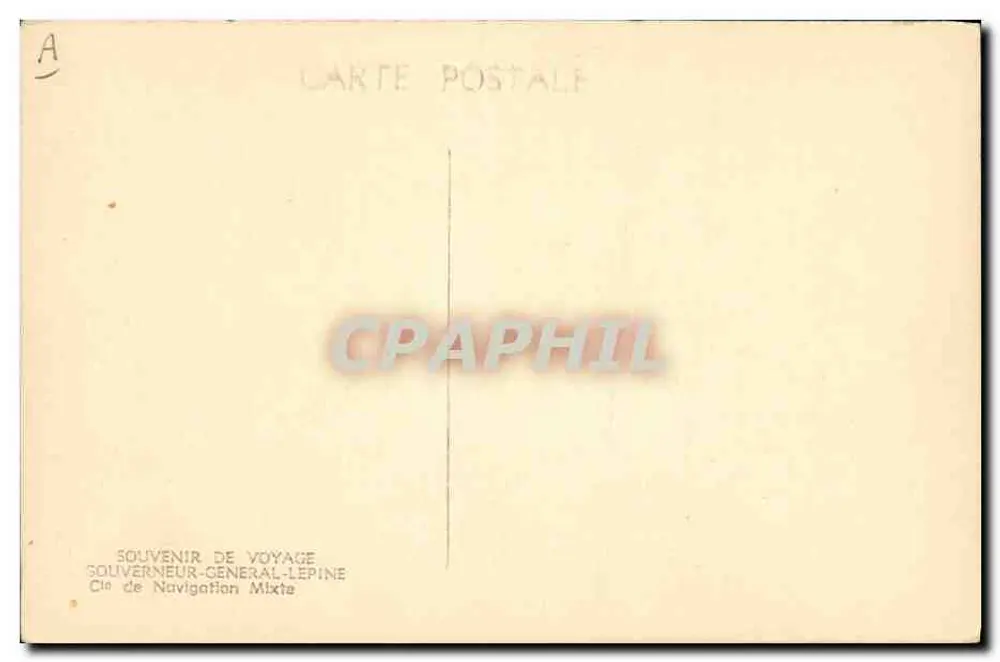 O vapor G.C. LEPINE — porto — editor Souvenir-General-Lepine, série A - Verso