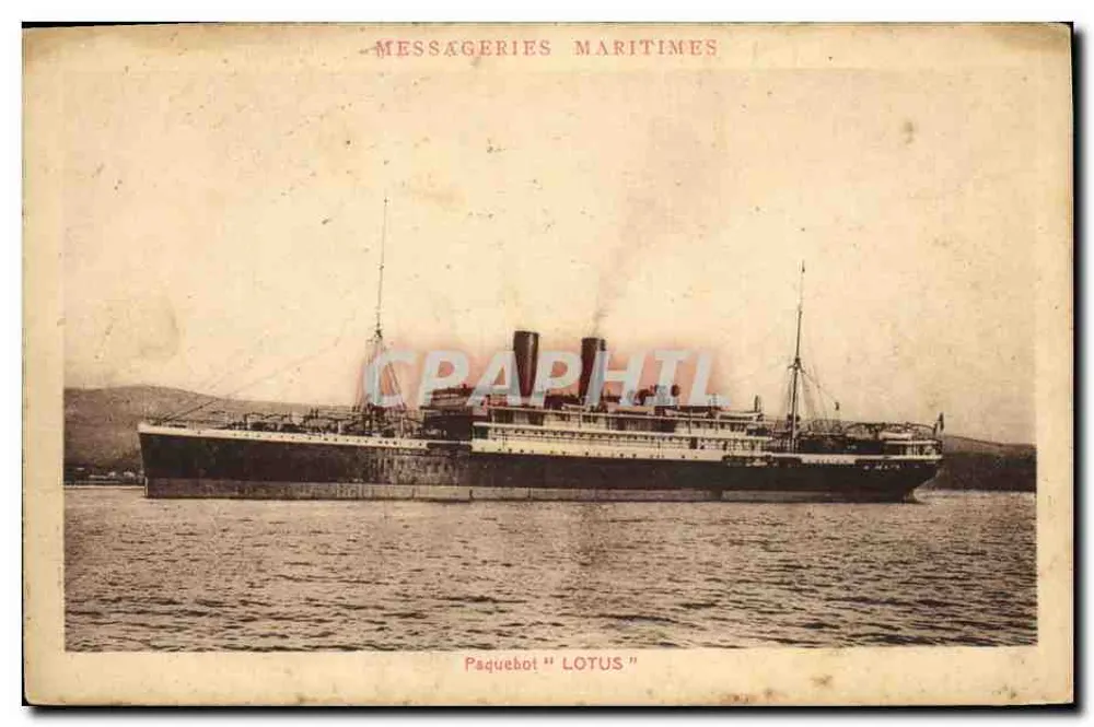 Dampfschiff "Lotus" — Messageries Maritimes — Verlag F. Deuille, Marseille - Vorderseite