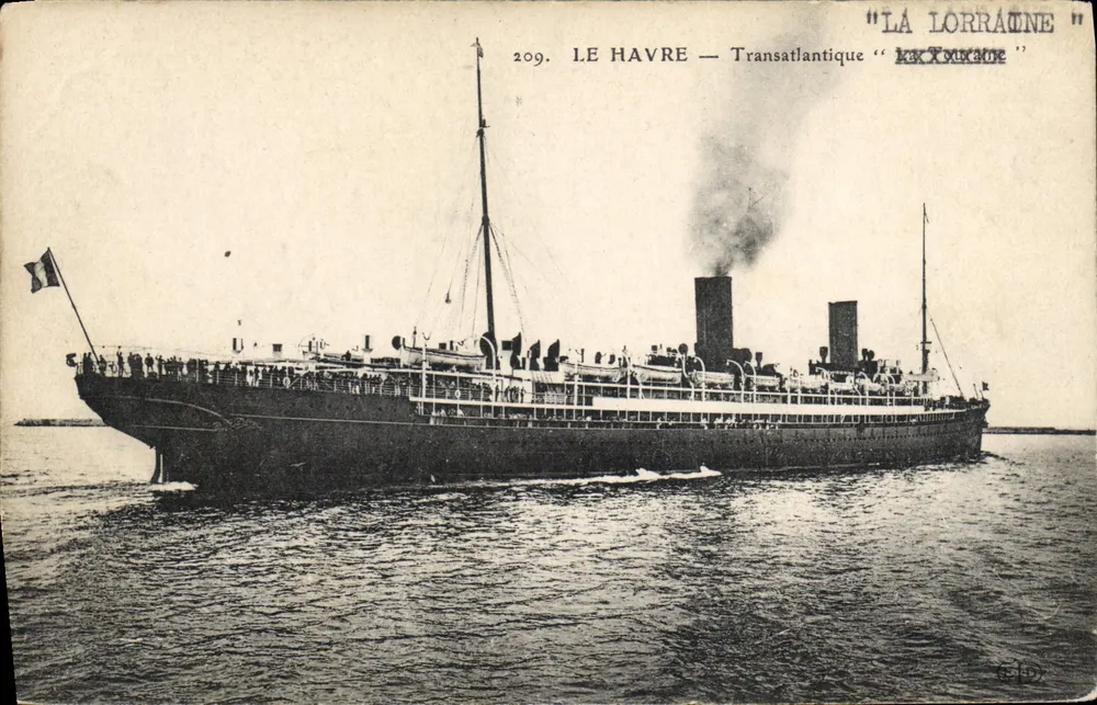 Le Havre — Transatlantische Schifffahrt "La Lorraine" — CIPD - Vorderseite