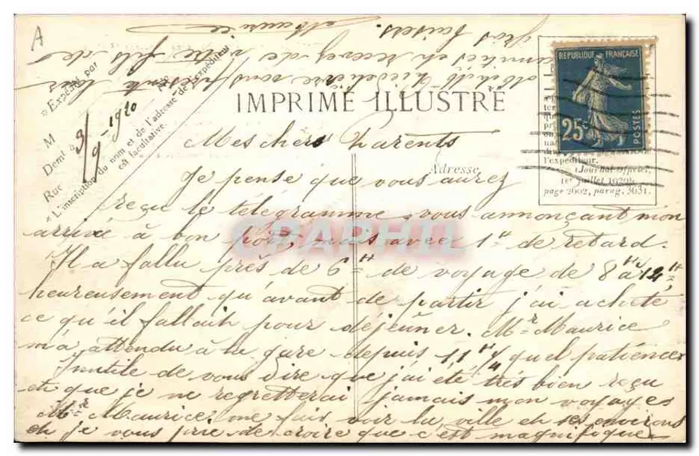 Der Transatlantiker "LA LORRAINE" — 1900 — Verlag: E. F. Bellinger - Rückseite
