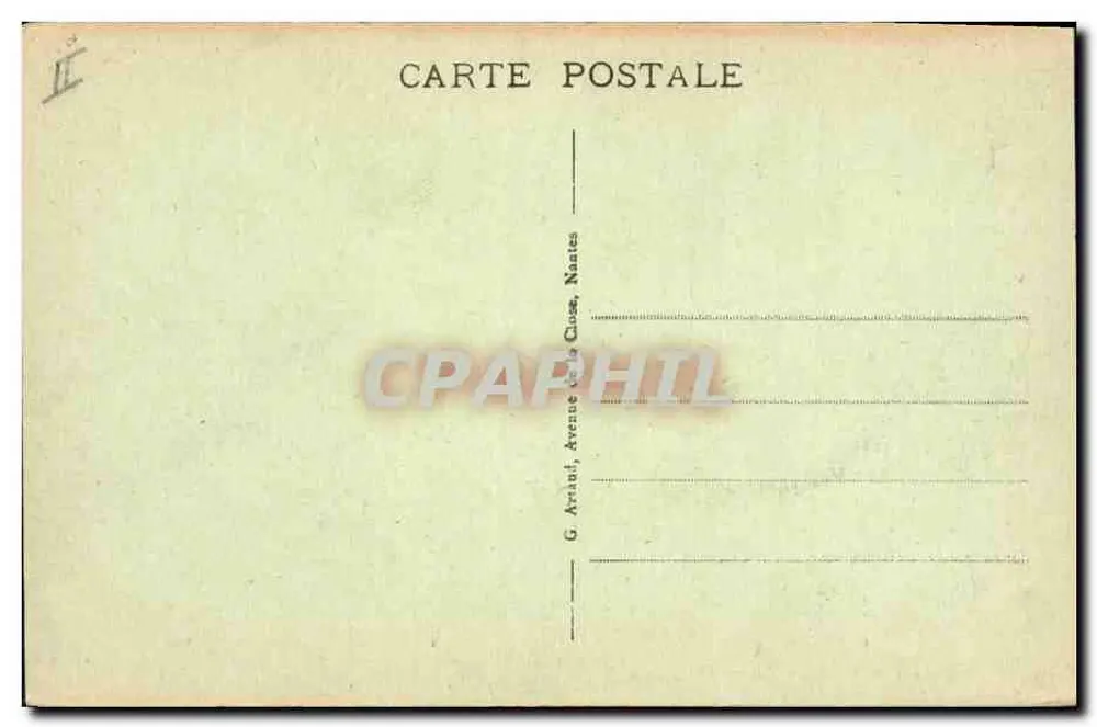 O Paquebote "Luletia" — Em mar — série 89, editor G. Arnaud, Nantes - Verso