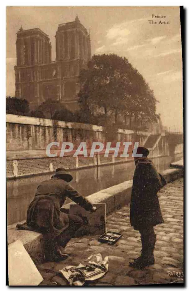 Notre-Dame de Paris — Maler am Werk — Éditions d'Art Paris - Vorderseite