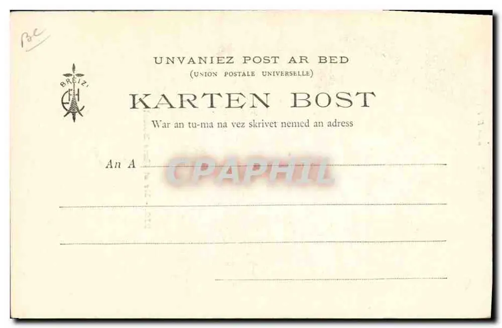 Bretanha (Coleção E.H.) — Sr. e Sra. Botrel — n° 219 - Verso