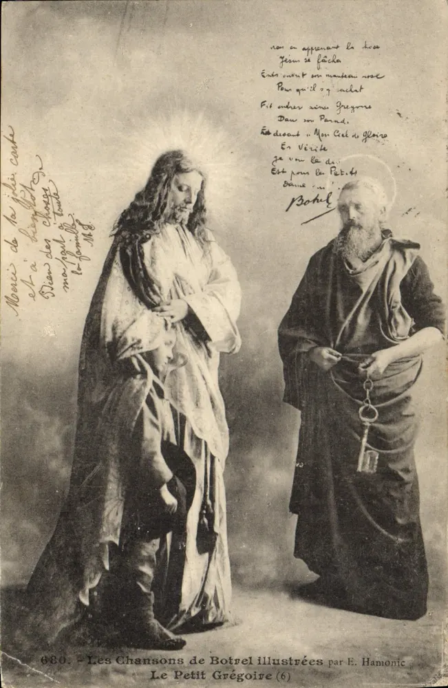 Jésus e santo Grégoire — As Canções de Botrel ilustradas por E. Hamonic (6) — n° 680 - Frente