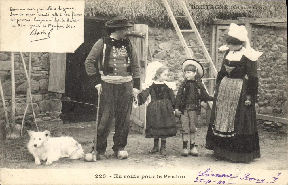 Em direção ao Pardon — Bretanha (Coleção E. H.) — n°223 - Frente
