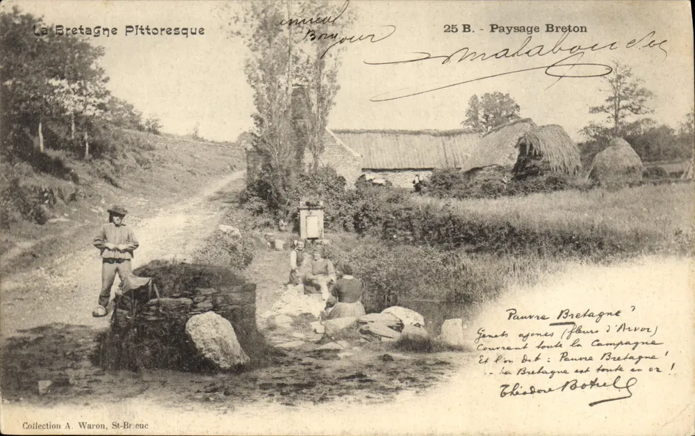 Paisagem Bretã — Coleção A. Waron, St-Breuc — editor anônimo, n° 25 B - Frente