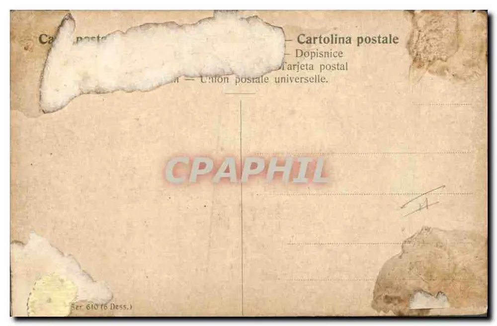 Galo da brejo — cena natural nevada — desenho de M. Müller (Série 610 Dess.) - Verso