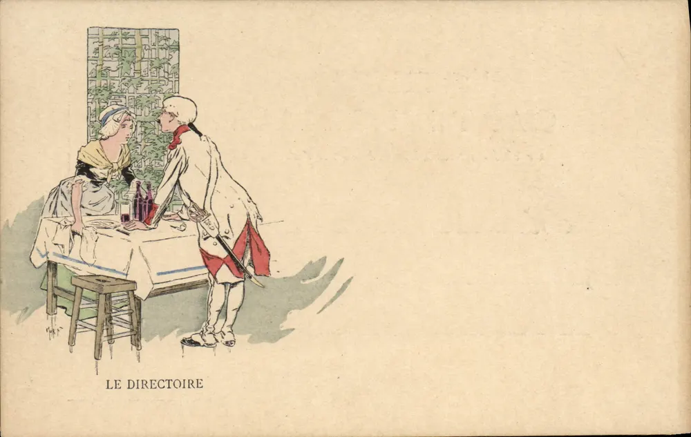 Le Directoire — scène de café — éditeur non visible - Recto