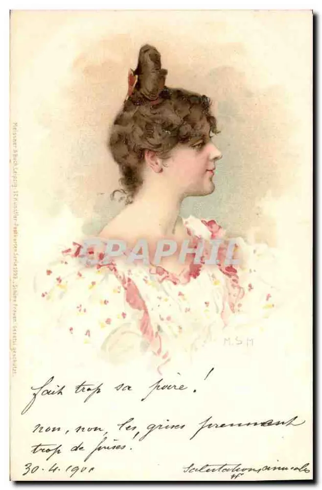 Junge Frau im Profil — 'Fait trop sa joie !' — MSM, n°44 - Vorderseite