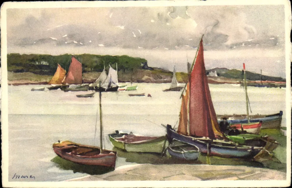 Hafen von Concarneau — Ansicht von Segelbooten — n°445 - Vorderseite