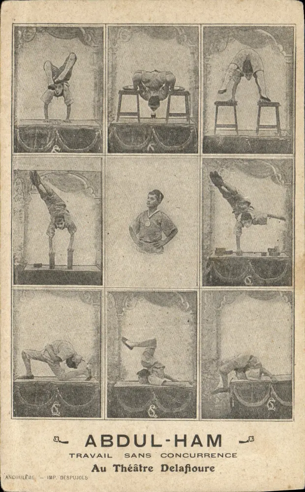 Abdul-Ham — Arbeit ohne Konkurrenz — Am Delafloure-Theater — Imp. Despujols, Angoulême - Vorderseite