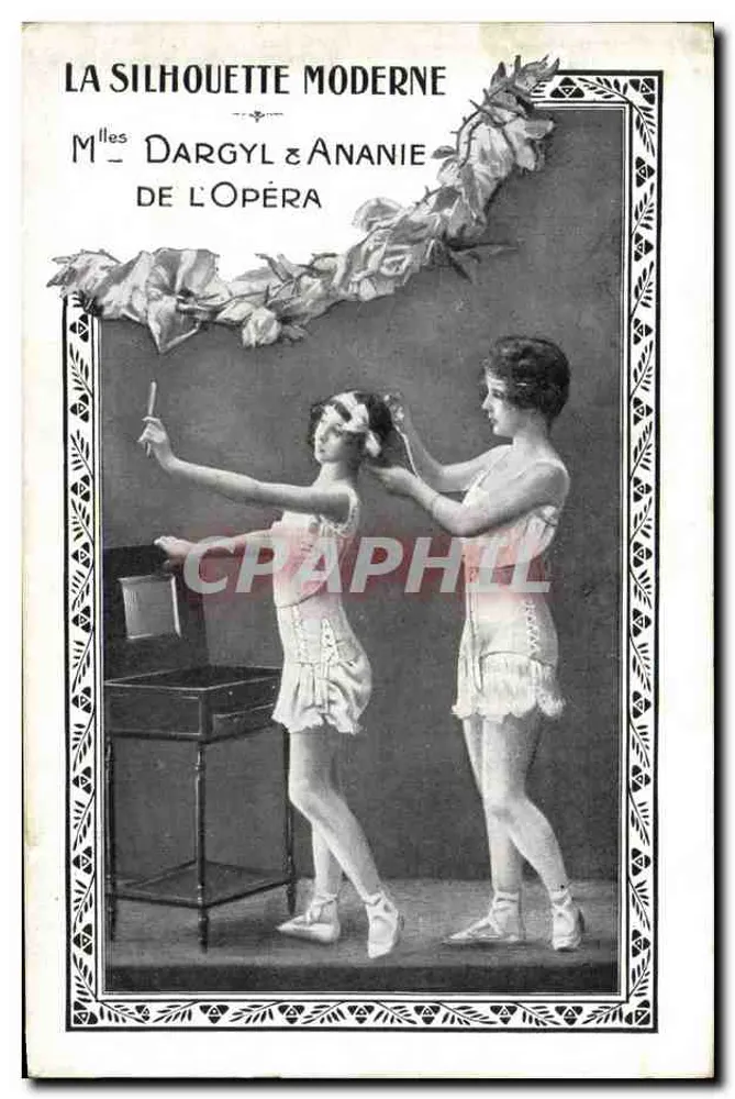 Die Schwestern Dargyl & Ananie — Die Moderne Silhouette — Verleger: Angeboten vom Juvenil Corset - Vorderseite