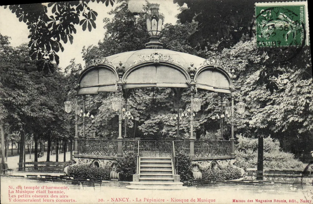 NANCY - La Pépinière - Musikkiosk — Maison des Magasins Réunis, Verlag, Nancy - Vorderseite