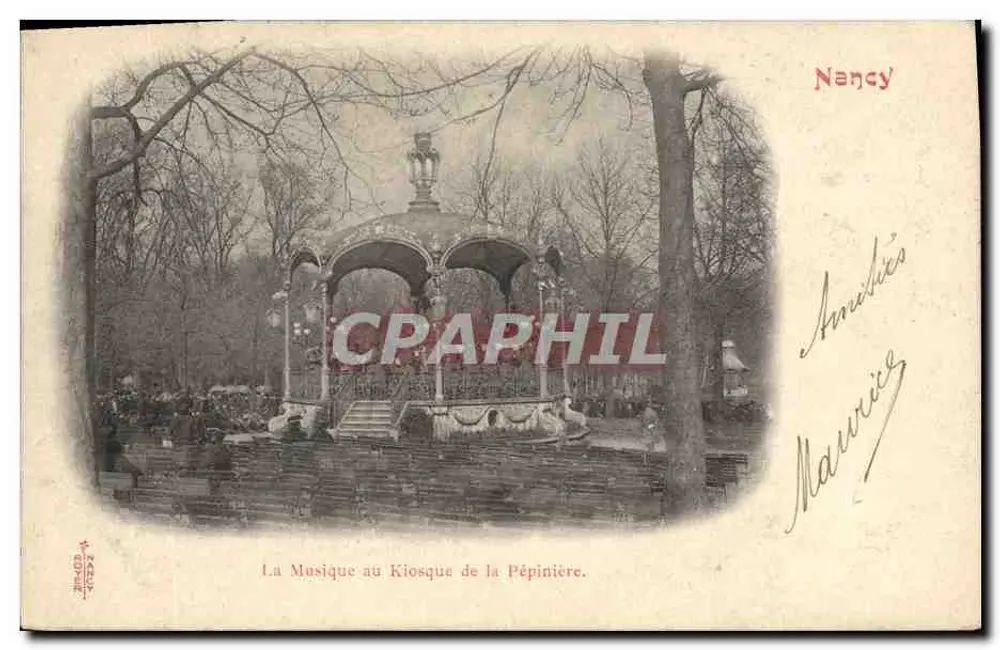 Musik am Kiosk der Gärtnerei — Nancy — Verlag Anniélie's Mauricis - Vorderseite
