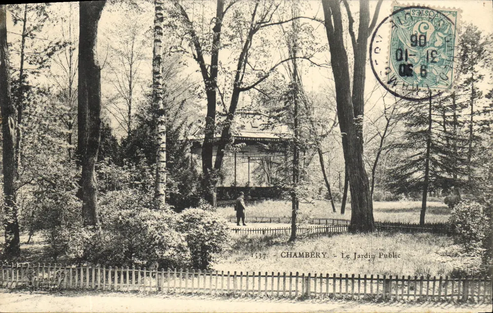 Chambéry — Le Jardin Public — Éditeur L. Béguin & Cie, n° 1537 - 앞면