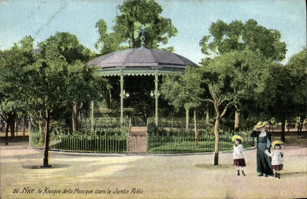 Nice — Der Musikkiosk im öffentlichen Garten — unbekannter Verlag, Nr. 26 - Vorderseite
