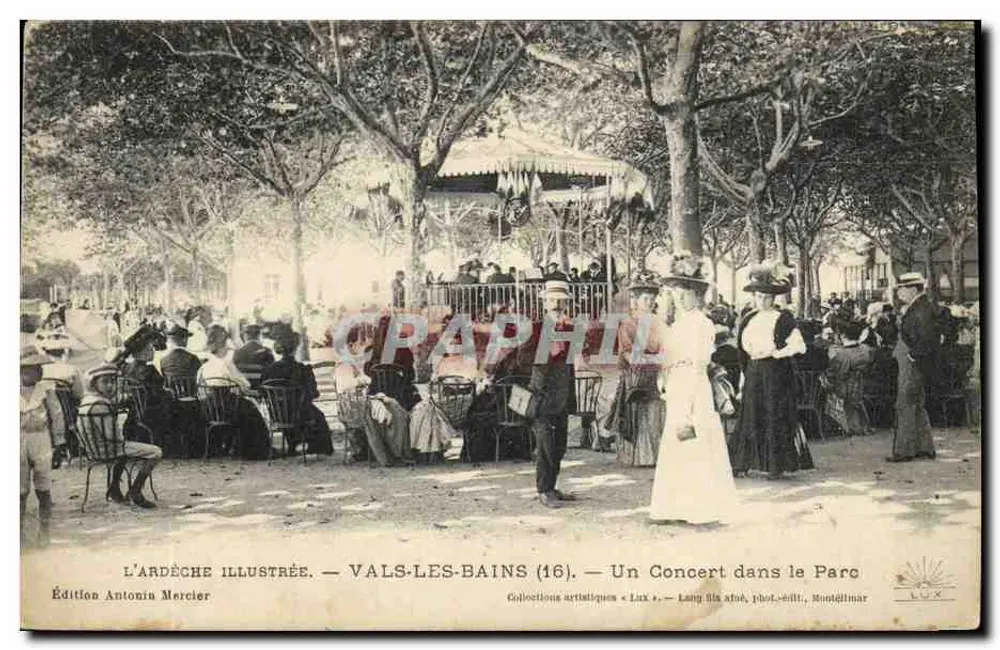 Vals-les-Bains (16) — Ein Konzert im Park — Edition Antonia Mercier - Vorderseite
