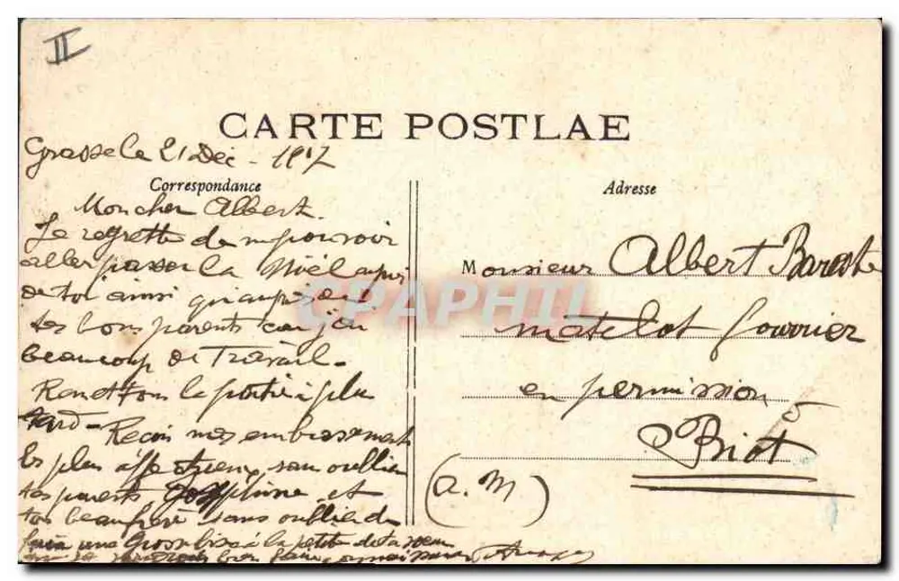 Grasse (A.M.) — Le Nuove Terrazze — Edizioni Artistiche J. Benoît Fils, Fotogr. Grasse - Verso