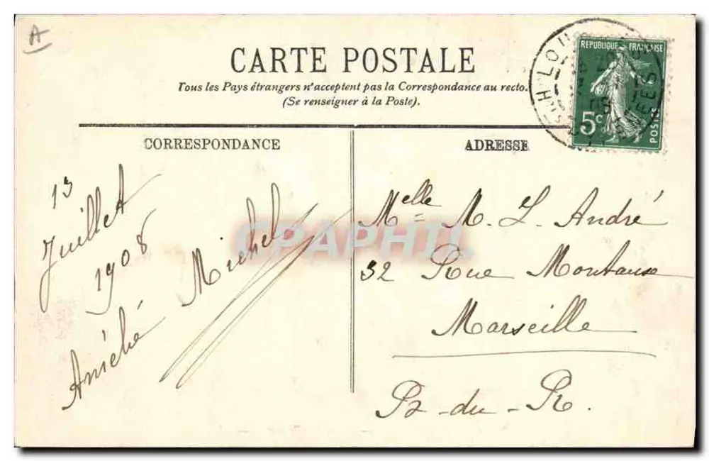 Cão das Pirineus — SCÈNES ET TYPES DES PYRÉNÉES — LL. — n°11 - Verso