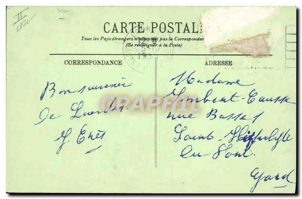 Cão das Pirineus — Cenas e Tipos das Pirineus — Galerias Católicas, Lourdes - Verso