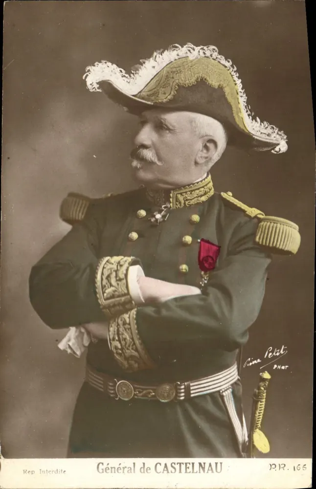 Geral de Castelnau — retrato militar — Nième Pellet, P.R. 166 - Frente