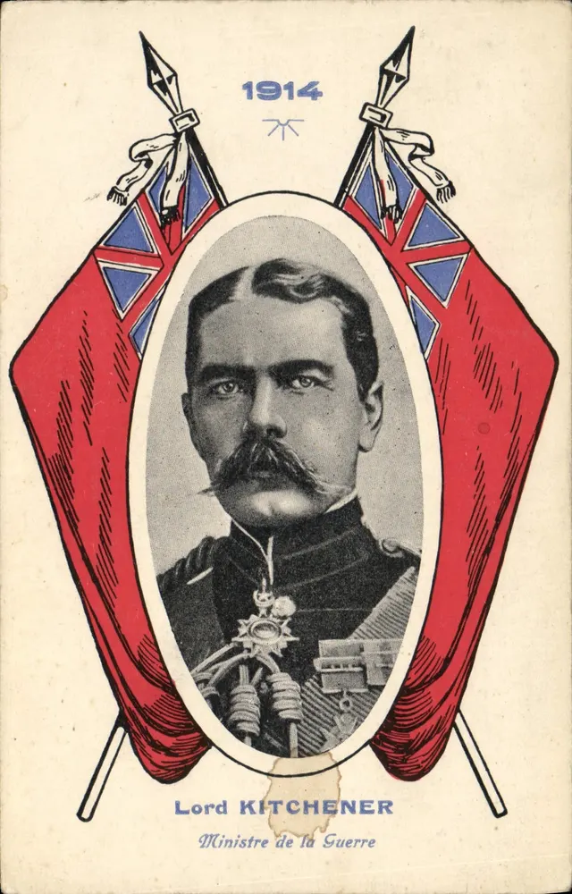 Lord Kitchener — Minister des Krieges — 1914 — Verlag Art. PERRROCHET & DAVID, Lausanne und Chaux-de-Fonds - Vorderseite