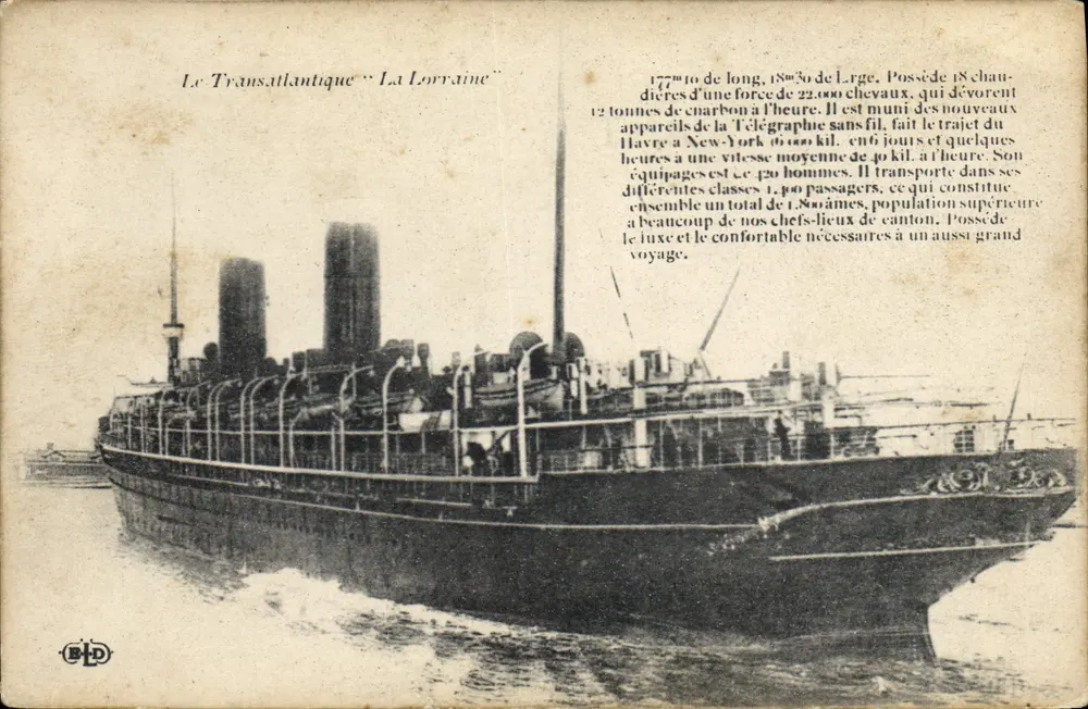 Der Transatlantische Frachter "La Lorraine" — Verlag B.D. - Vorderseite