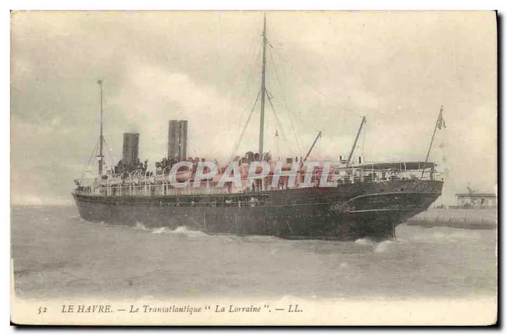 Le Havre — Der Transatlantiker "La Lorraine" — LL. — Nr. 52 - Vorderseite