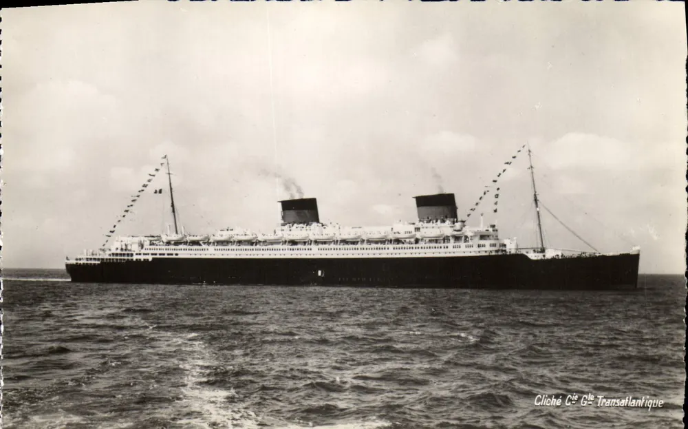 Dampfschiff « LIBERTÉ » — Compagnie Générale Transatlantique — Foto von der Transatlantischen Gesellschaft - Vorderseite