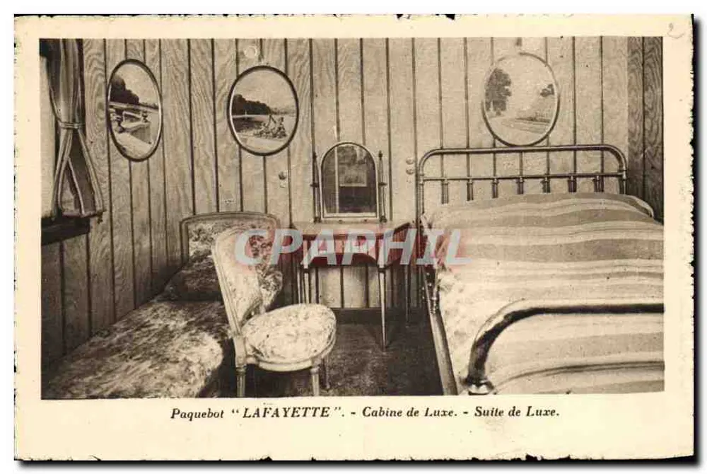 Dampfer "LAFAYETTE" — Luxuscabine — Luxussuite - Vorderseite