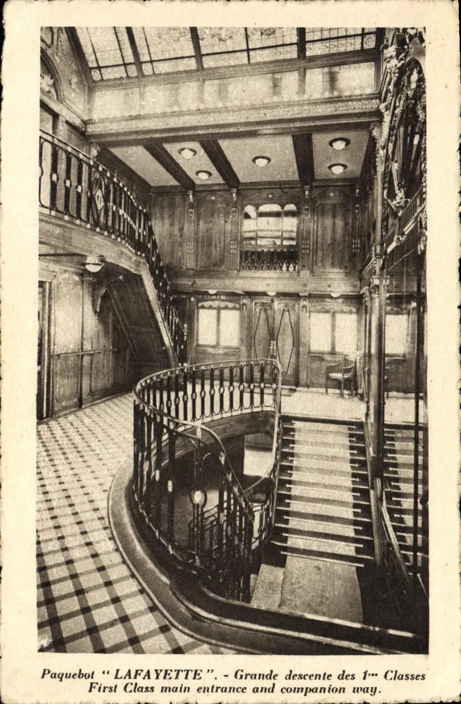 Paquebot "LAFAYETTE" — Grande descente des 1ères Classes — Édition Spéciale de la Cie G1e Transatlantique - Vorderseite