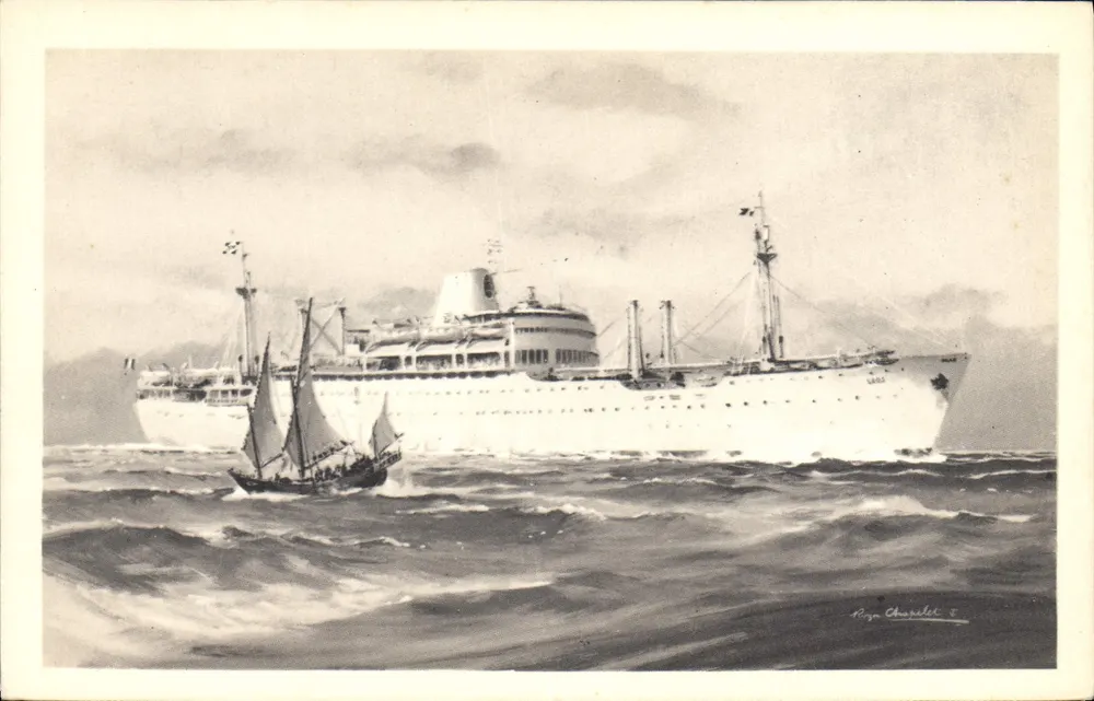 Cruiser Laos — Compagnie des Messageries Maritimes — Verlag Alépée et Cie, Paris - Vorderseite