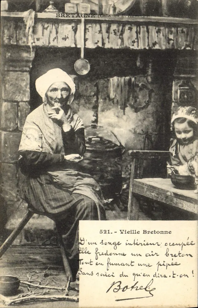 Oude Bretonse — interieur van de Bretagne — Collectie E. Hamonie, n° 521 - Voorkant