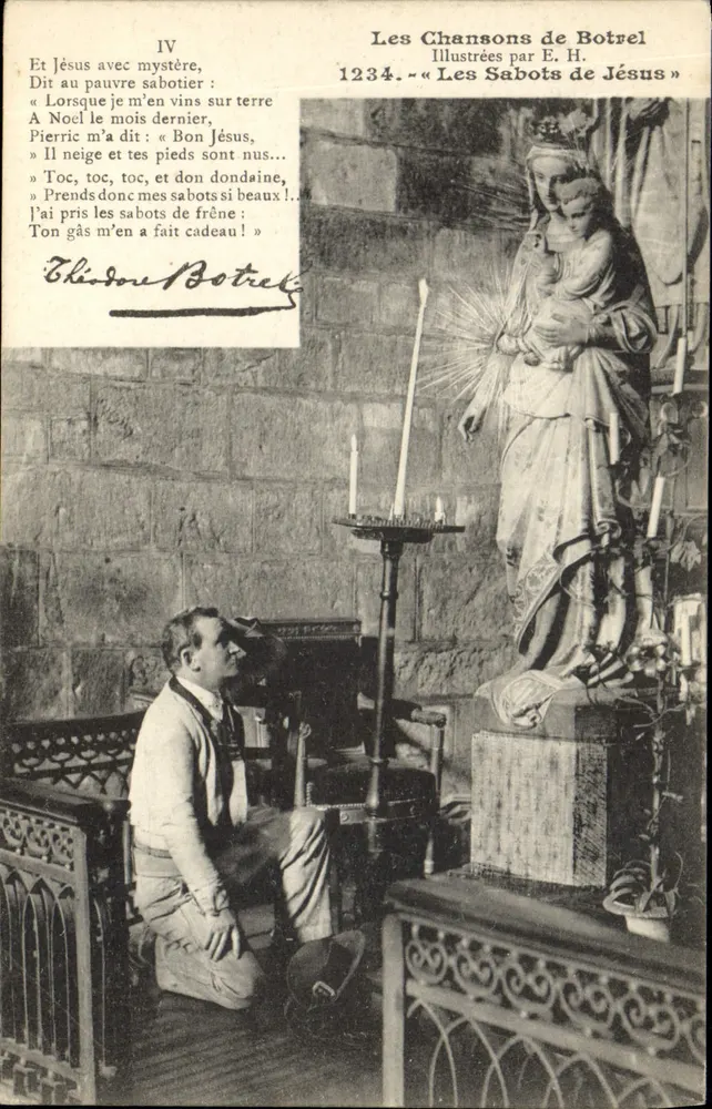 Estátua da Virgem com o Menino — As Canções de Botrel — Editor E. H. n° 1234 - Frente