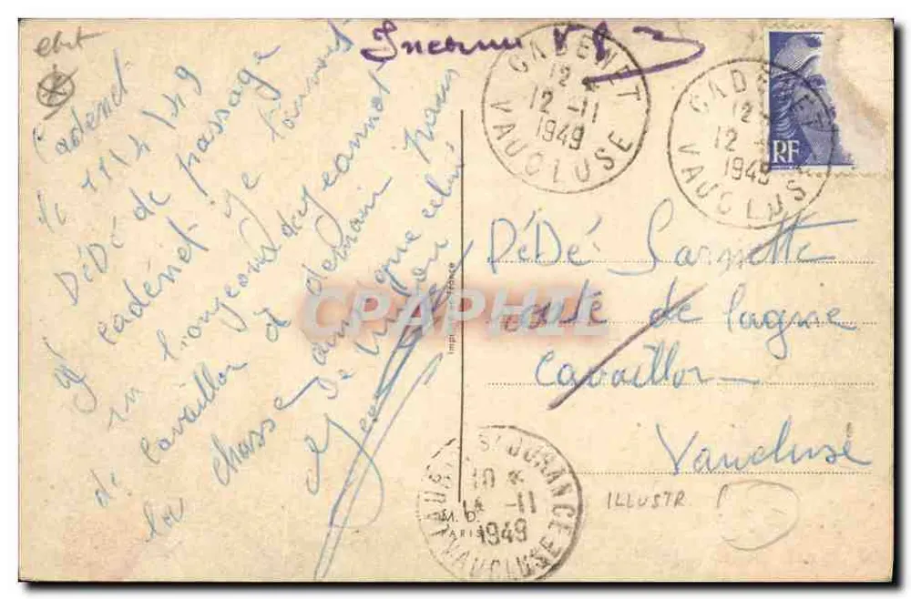 जंगल में एक शिकारी और कुत्ता — बुडॉन के ड्राइंग — श्रृंखला संख्या अदृश्य - पीछे