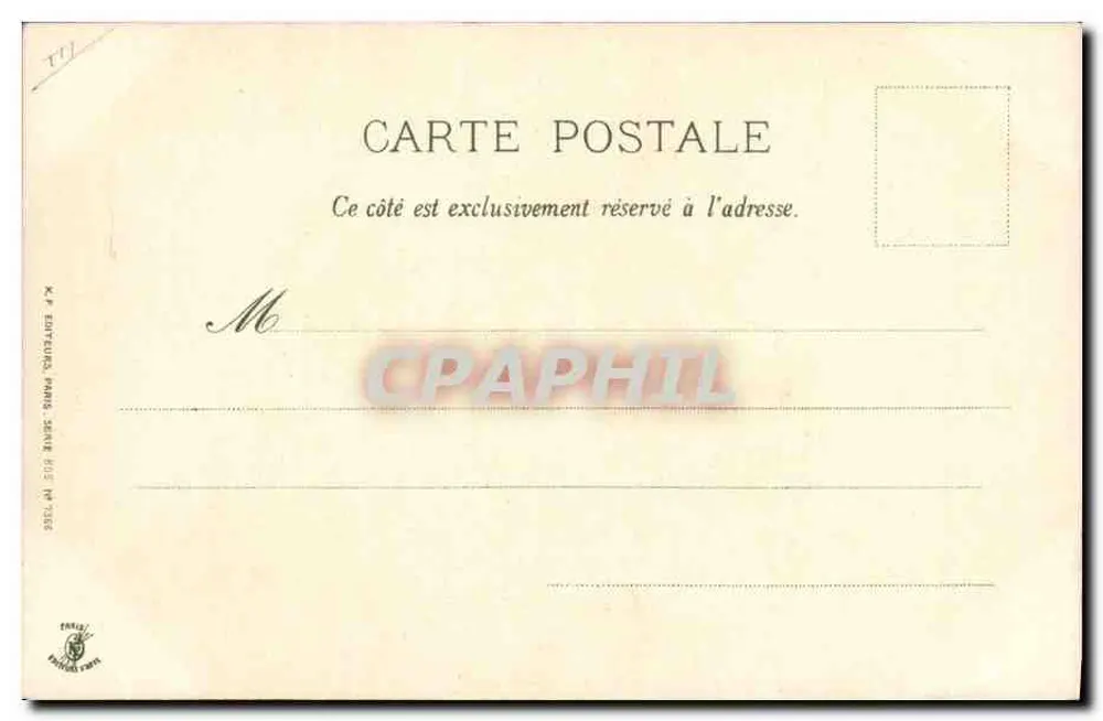 Cão de caça — retrato — M. F. Eufteurc, Paris, série n° 356 - Verso