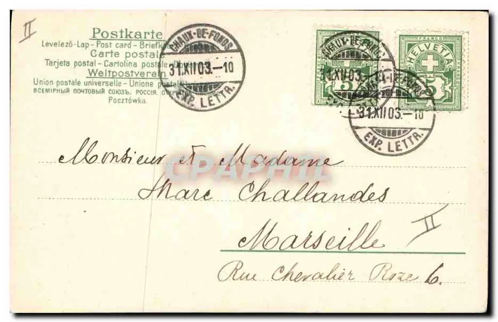Junge Frau im historischen Kleid — unbekannter Verlag, Seriennummer nicht sichtbar - Rückseite