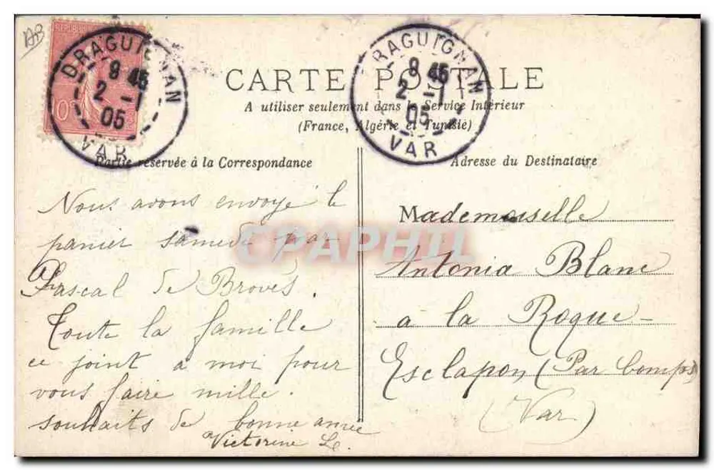 Os Bohémios — A. Block — n° 1905 - Verso