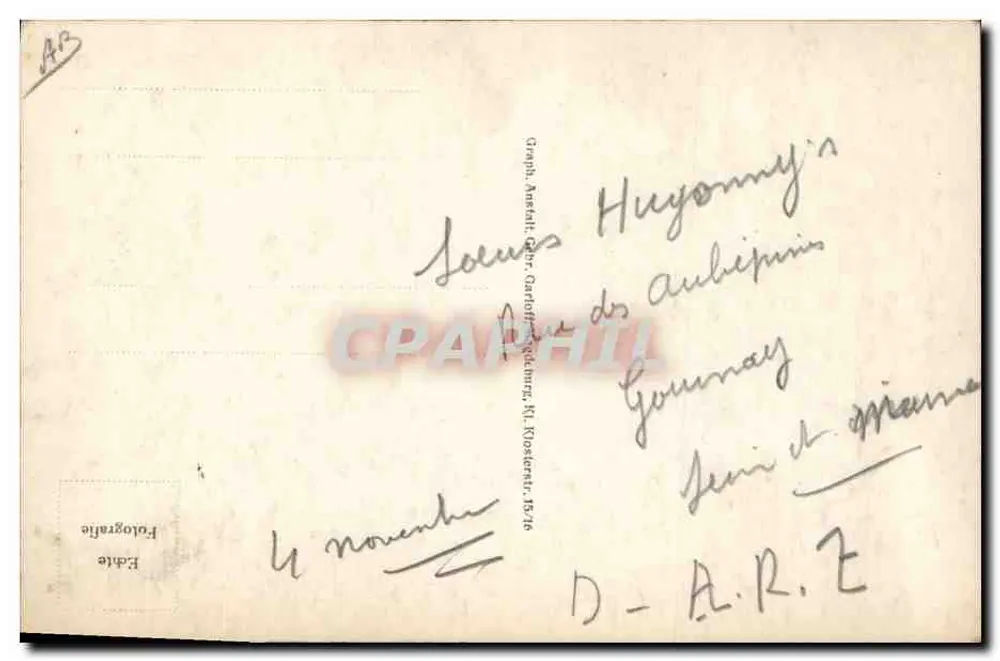 As irmãs Huguyons — fotografia de estúdio — Grapha Améral, G. Cartoff, Rostermir - Verso