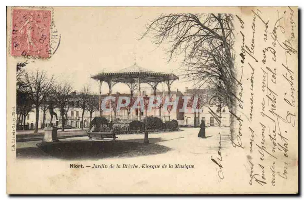 Niort — Der Garten der Brèche. Musikpavillon — Lib. Lacroix-Jaury, Niort - Vorderseite
