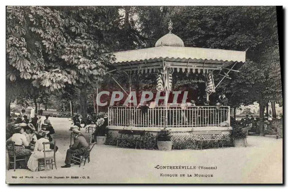 Contrexéville (Vosges) — Muziekstandje — uitgever Ad Wouck, depot CL.D. - Voorkant