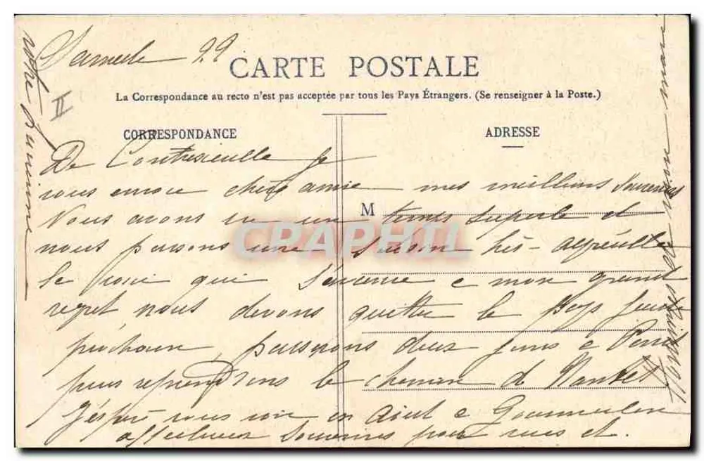 Contrexéville (Vosges) — Muziekstandje — uitgever Ad Wouck, depot CL.D. - Achterkant